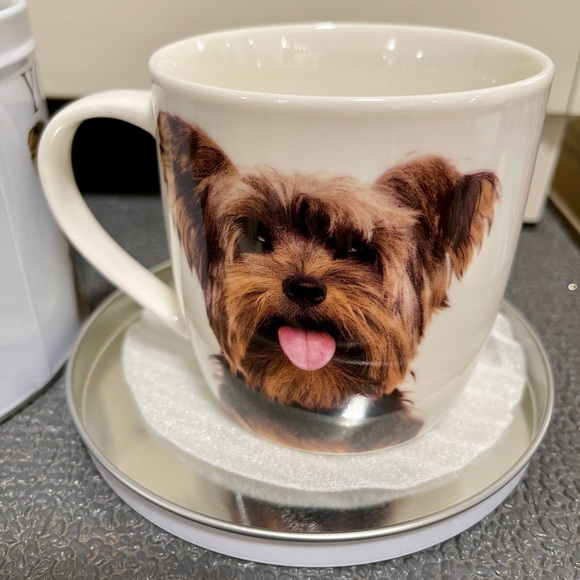 Yorkshire Terrier Yorkie Dog Metal Tin and Ceramic Coffee & Tea Mug Gift Set - Picture 3 of 7